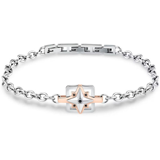 Elegant zilverkleurige Morellato VERSILIA armband met een opvallend roestvrij stalen ontwerp.