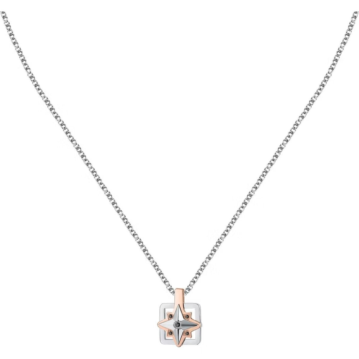 Zilverkleurige Morellato VERSILIA ketting met elegante sterhanger en roestvrijstalen ketting.