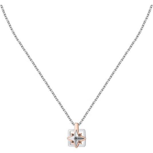 Zilverkleurige Morellato VERSILIA ketting met elegante sterhanger en roestvrijstalen ketting.