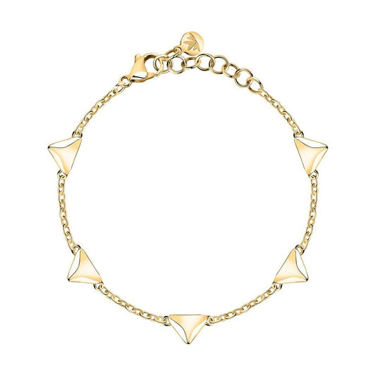 Gouden Morellato armband voor dames met elegante driehoekige details.