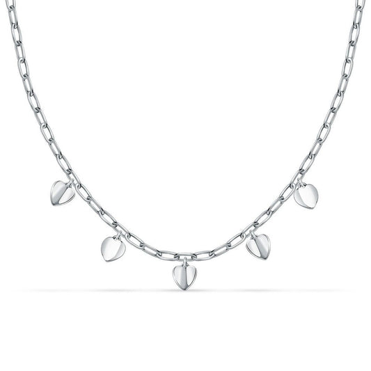 Zilverkleurige Morellato ketting voor dames met elegante hartvormige bedels.