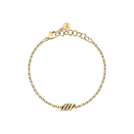 Elegante gouden Morellato armband met verfijnde details en luxe uitstraling.