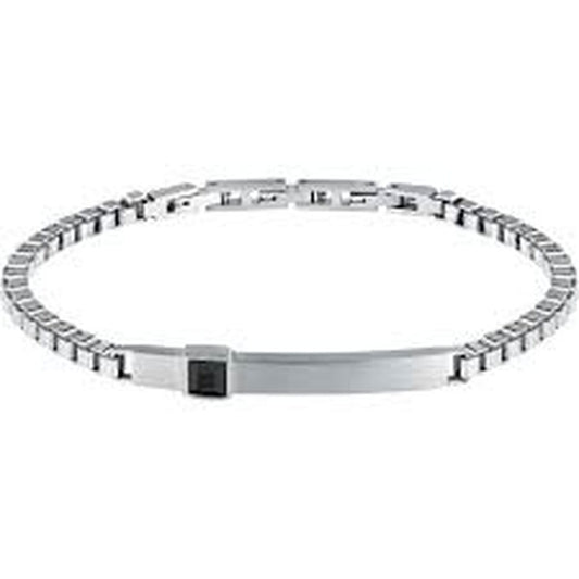 Zilverkleurige Morellato MOTOWN armband van roestvrijstaal met elegante schakelontwerpen.