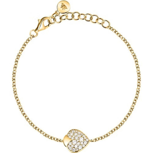 Morellato Dames Armband in goud met elegant hartje en sprankelende details.