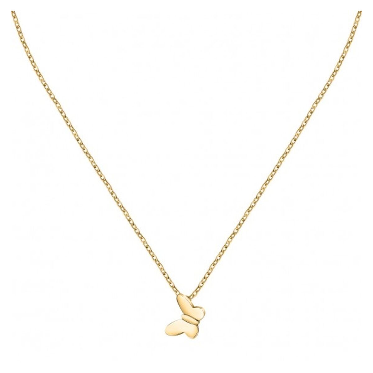 Gouden Morellato TALISMANI ketting met elegante vlinderhanger, vooraanzicht.
