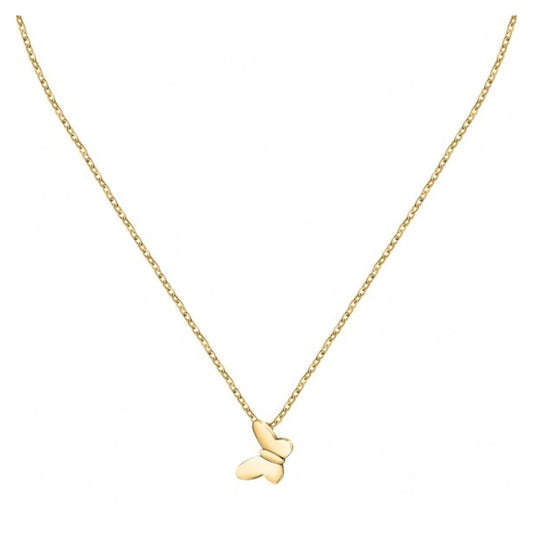Gouden Morellato TALISMANI ketting met elegante vlinderhanger, vooraanzicht.