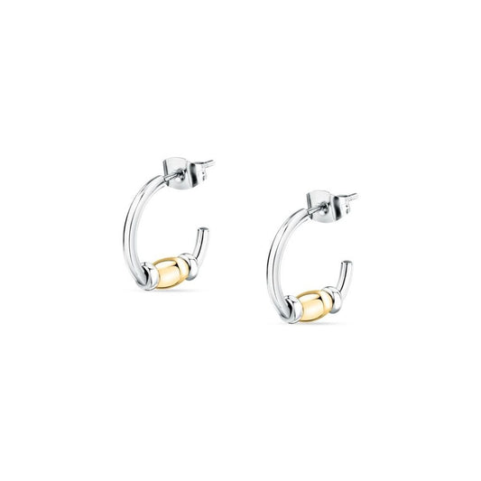 Elegante Morellato SAXQ13 oorbellen in zilver en roestvrij staal, met een verfijnde uitstraling.