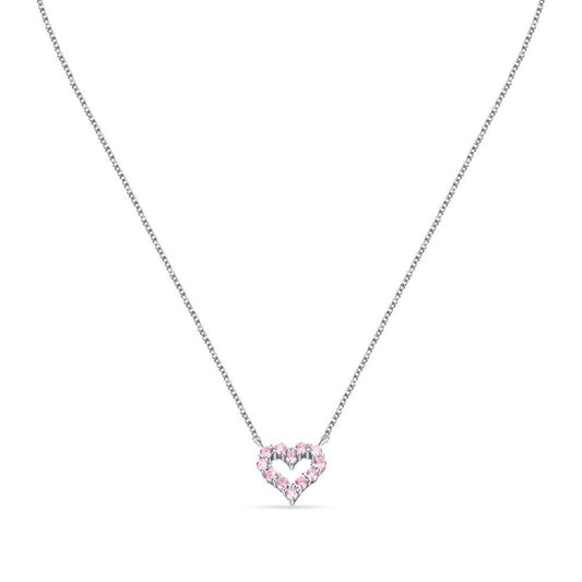Roze Morellato ketting SAIW181 met hartvormige hanger, elegante stijl.