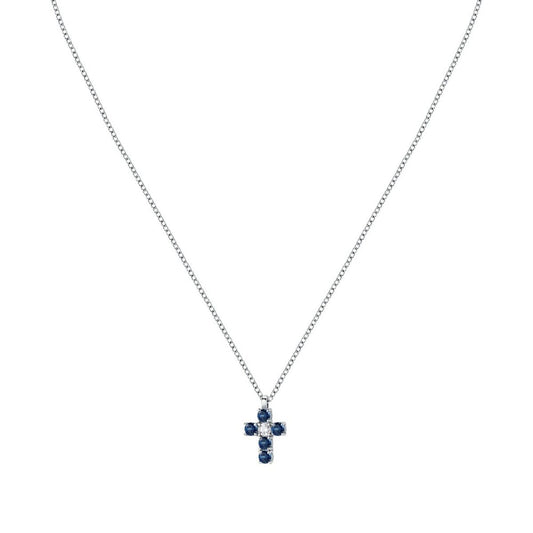 Zilverkleurige Morellato ketting voor dames met een elegante kruisvormige hanger.