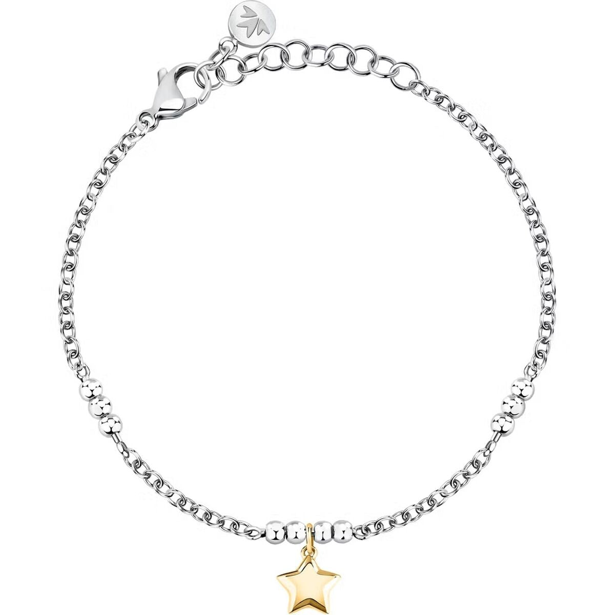 Zilverkleurige Morellato TALISMANI armband met stervormig bedeltje en schakels.