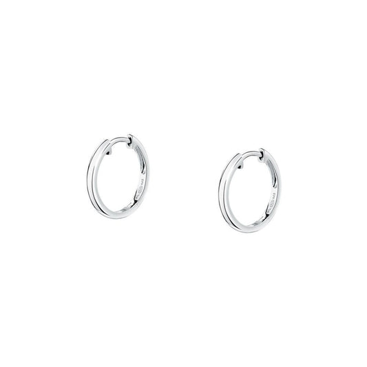 Zilverkleurige Morellato TESORI oorbellen van 925 sterling zilver, elegant en tijdloos ontwerp.