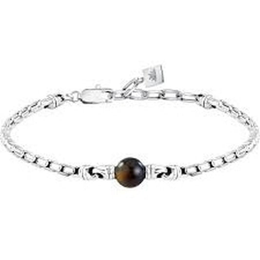 Morellato PIETRE zilverkleurige armband met elegante schakels en een opvallende edelsteen.