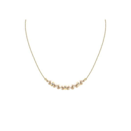 Morellato PERLA ketting van sterling zilver met elegante parels en gouden accenten.