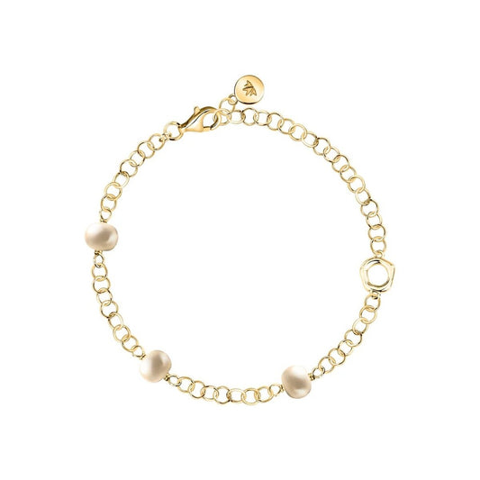 Gouden Morellato PERLA armband met parelvormige details en luxe uitstraling.