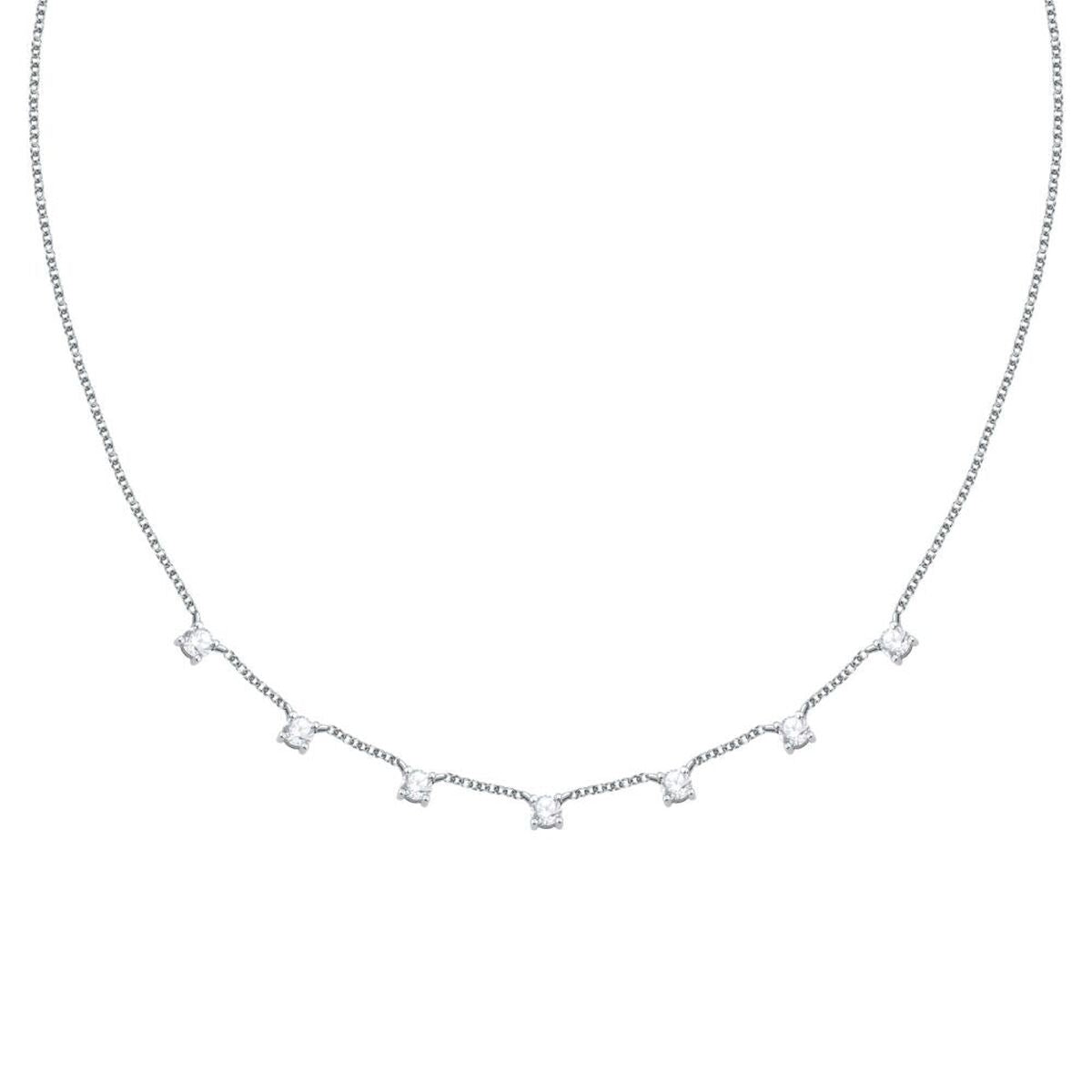 Morellato TESORI zilverkleurige ketting met elegante, geometrische details.