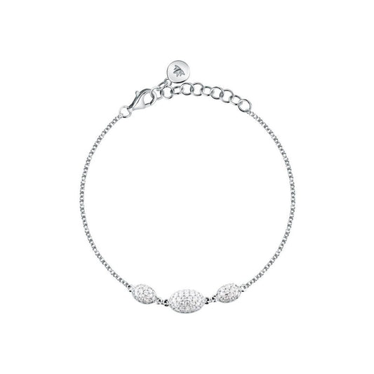 Elegante Morellato PAVE armband in zilverkleurig sterling zilver met sprankelende details.