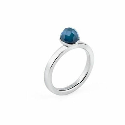 Brosway damesring met een verfijnd ontwerp en blauwe edelsteen.