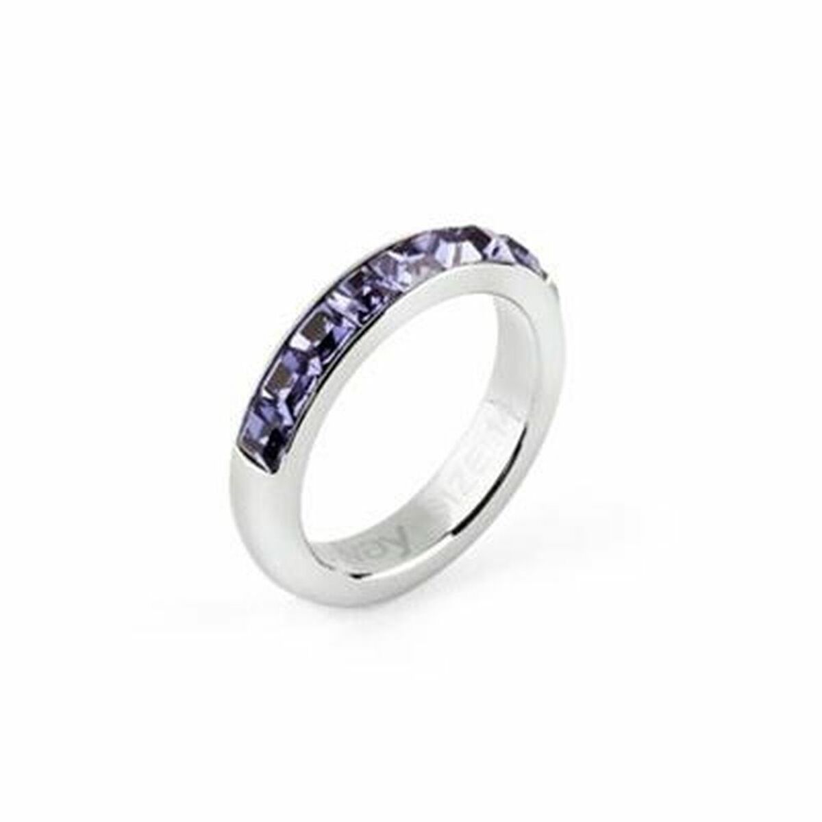 Elegante Brosway ring voor dames in maat 18 met paarse stenen.