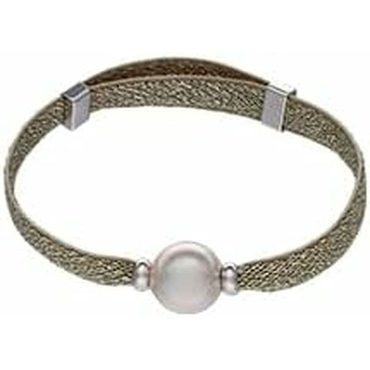 Gouden Majorica armband met elegante uitstraling en parel detail.