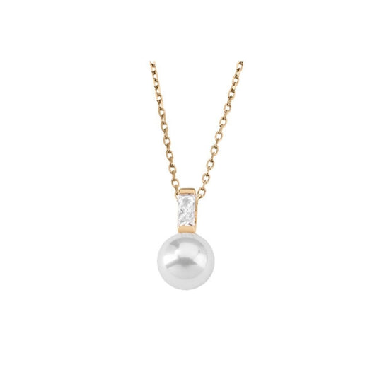 Elegante Majorica ketting voor dames met een witte parel en gouden details.