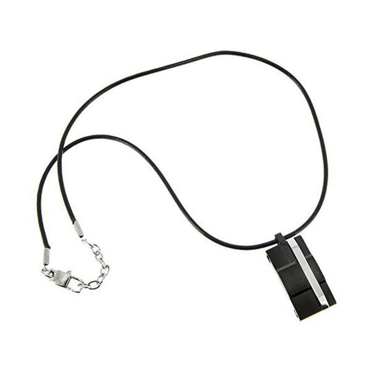 Stijlvolle Lotus LS1316-1/2 ketting van roestvrij staal met zwart design.