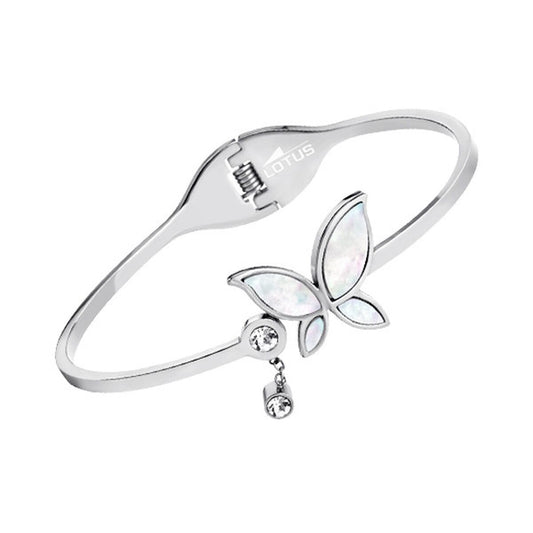 Elegante Lotus armband voor dames met een vlinderontwerp en glinsterende details.