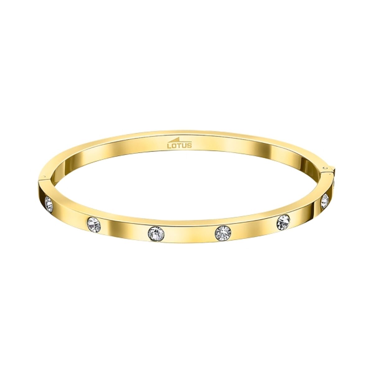 Gouden Lotus armband voor dames met strass steentjes, elegant en stijlvol ontwerp.