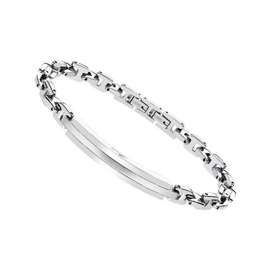 Elegante Lotus armband voor dames in duurzaam zilverkleurig materiaal, zijaanzicht.
