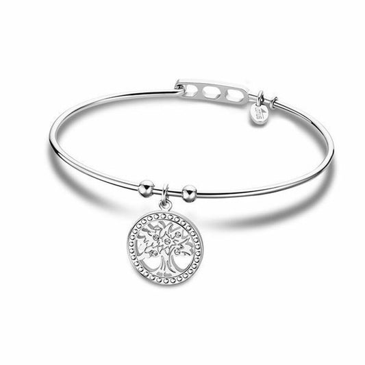 Verfijnde zilveren Lotus armband met een elegante bedel en subtiele details.