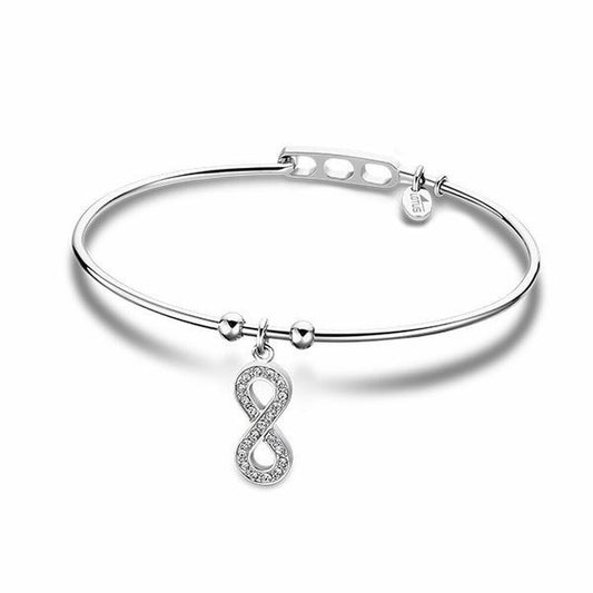 Lotus armband voor dames met een elegante oneindigheidssymbool en glinsterende details.