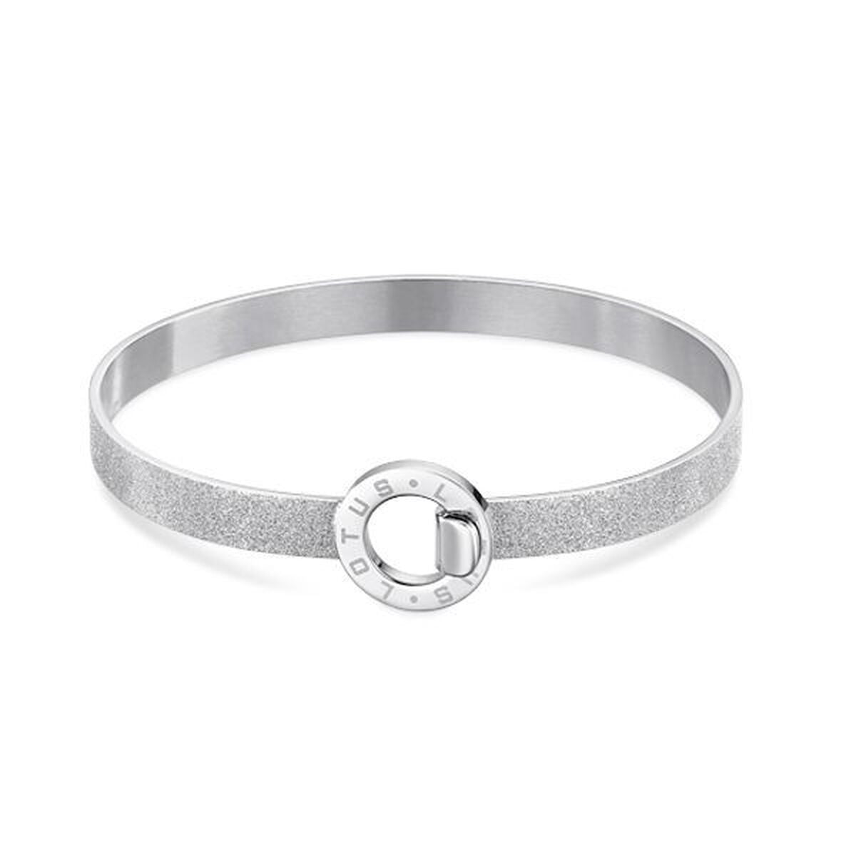 Zilveren Lotus armband voor dames met elegante glanzende afwerking en sluiting.