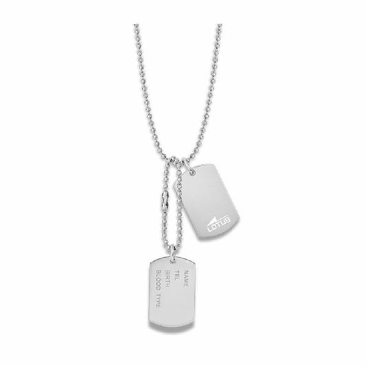 Zilveren Lotus ketting met twee hangers in een elegante stijl.