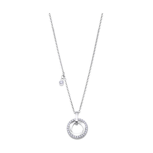 Elegante Lotus ketting voor dames met een tijdloos zilveren ontwerp en glinsterende details.
