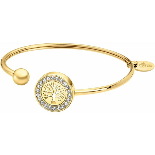 Gouden Lotus armband voor dames met multicolour afwerking en sprankelende details.