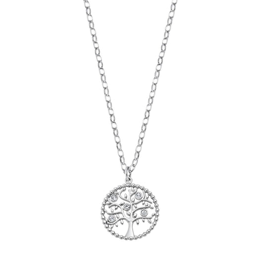Elegante Lotus ketting voor dames met een boomdesign in duurzaam metaal.