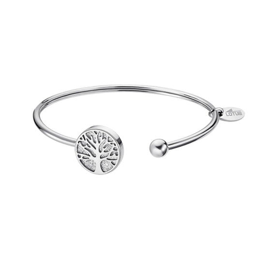 Elegante Lotus armband voor dames met een boomdesign in hoogwaardig zilver.