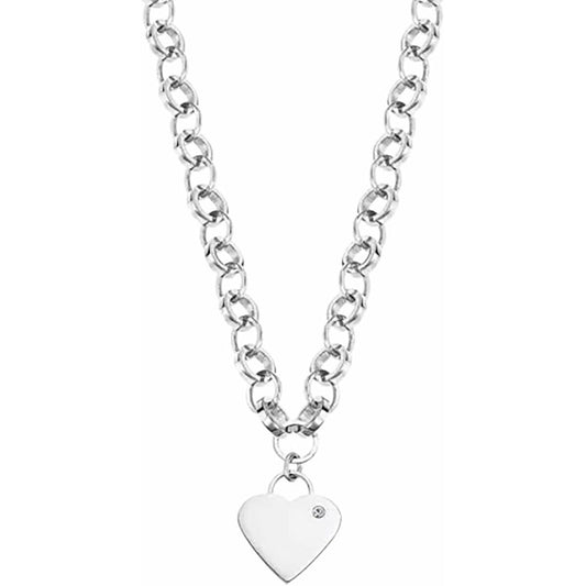Elegante Lotus ketting voor dames met metalen afwerking en hartbedel.