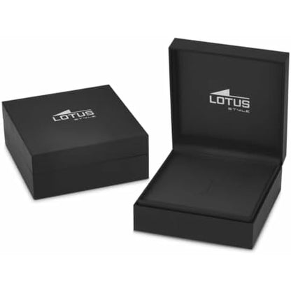Zwarte geschenkdoos van Lotus, elegant en perfect voor het verpakken van sieraden.
