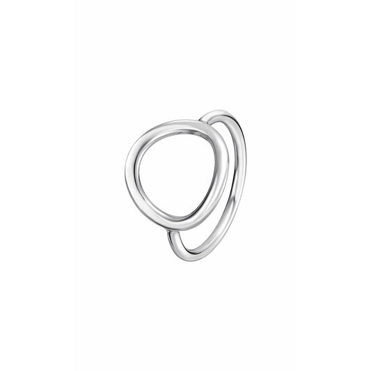 Elegante Lotus ring voor dames met een uniek, stijlvol ontwerp in zilverkleur.
