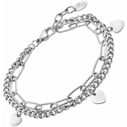 Elegante Lotus armband voor dames met tijdloze zilveren afwerking en hartvormige details.