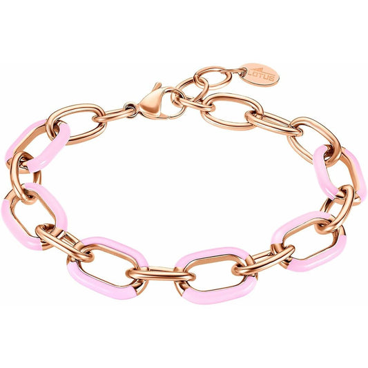 Roze gouden Lotus armband met elegante cirkelvormige schakels voor dames.