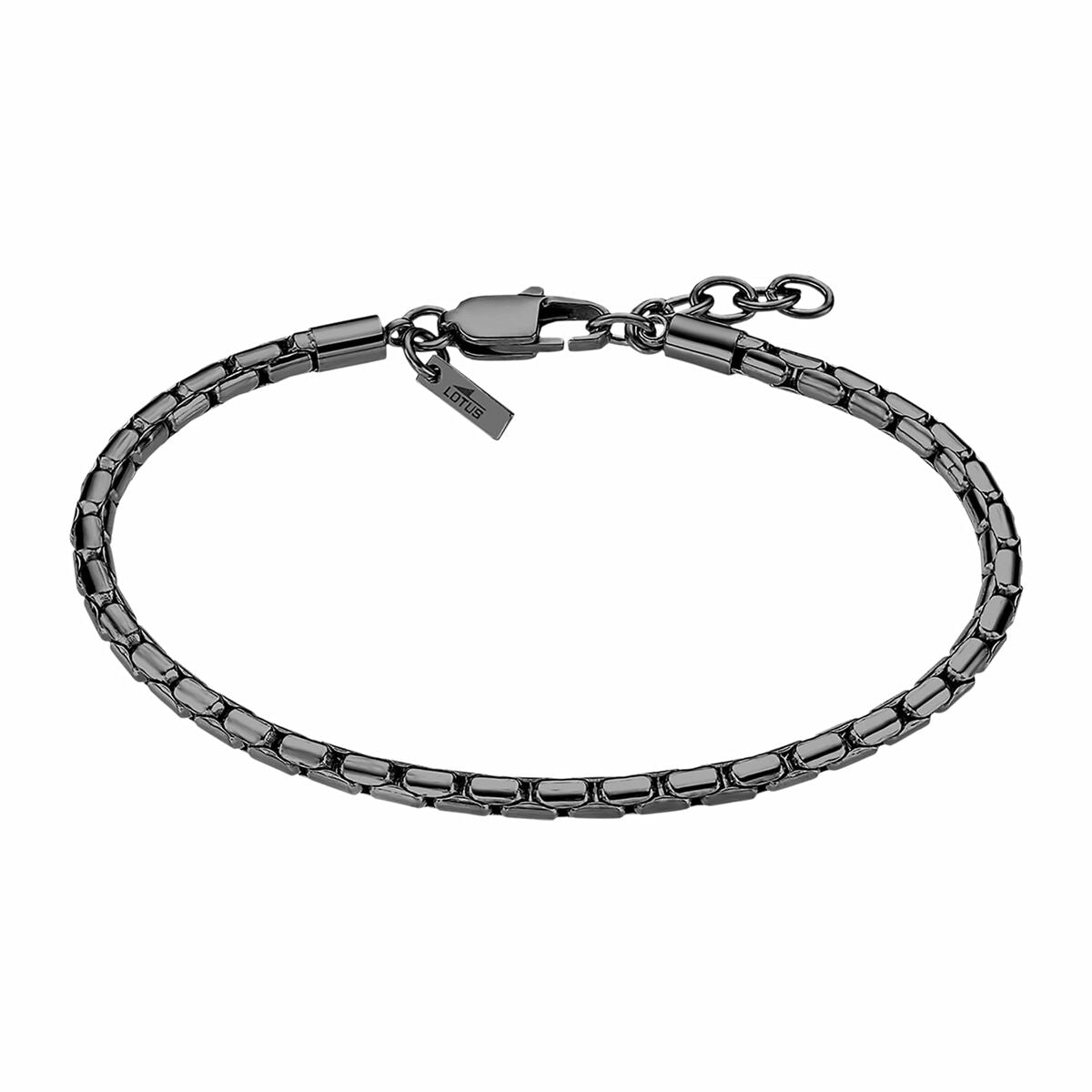 Zwart metalen Lotus armband voor dames met een elegant, tijdloos ontwerp.