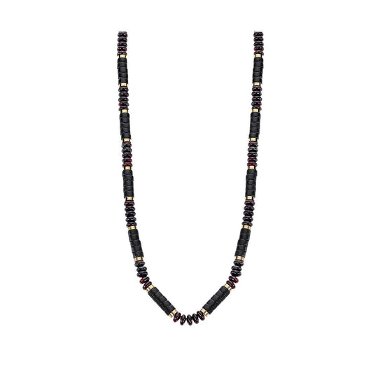 Lotus ketting voor dames in elegant zwart met kleurrijke details, tijdloos ontwerp.