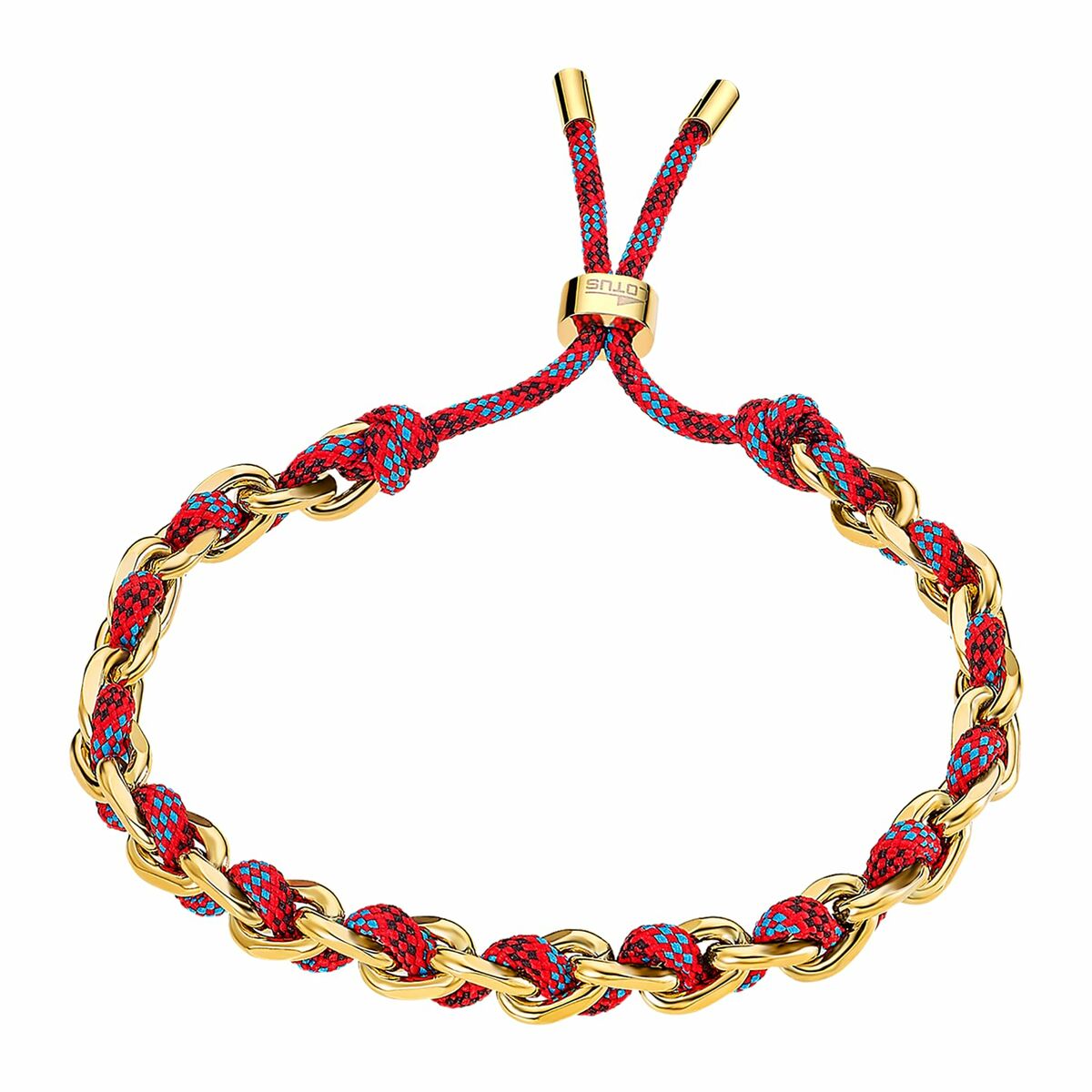 Lotus armband voor dames met een tijdloos ontwerp in rood en goud.