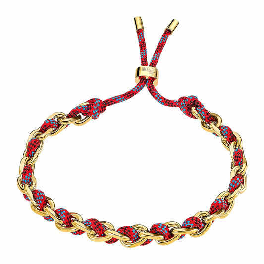 Lotus armband voor dames met een tijdloos ontwerp in rood en goud.