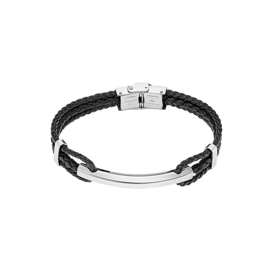 Zwarte Lotus armband voor dames met elegante, hoogwaardige afwerking en een gespsluiting.