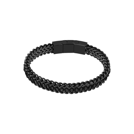 Zwarte Lotus armband voor dames met een elegant, tijdloos ontwerp.