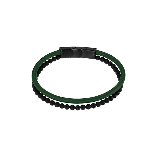 Elegante Lotus armband voor dames met groene en zwarte elementen, hoogwaardige afwerking.