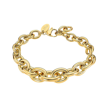 Gouden Lotus armband voor dames met elegante schakels en stijlvolle afwerking.