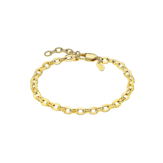 Lotus armband voor dames in gouden kleur met schakels en sluiting.